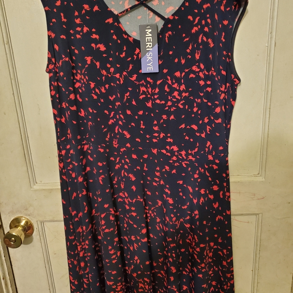 Size 3x Black and red knee length dress